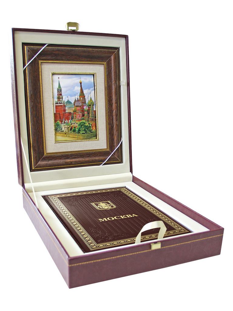 картинка Подарочный набор "Москва" (Фотоальбом, панно Ростовская финифть) от магазина Бизнес подарки+