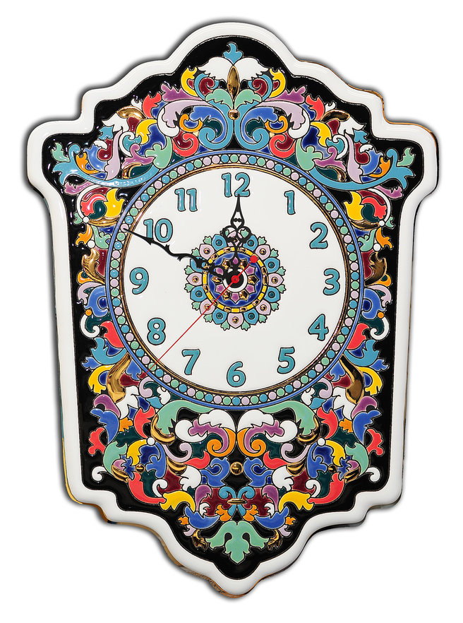 картинка Изразцовые фигурные часы Русские узоры от магазина Бизнес подарки+