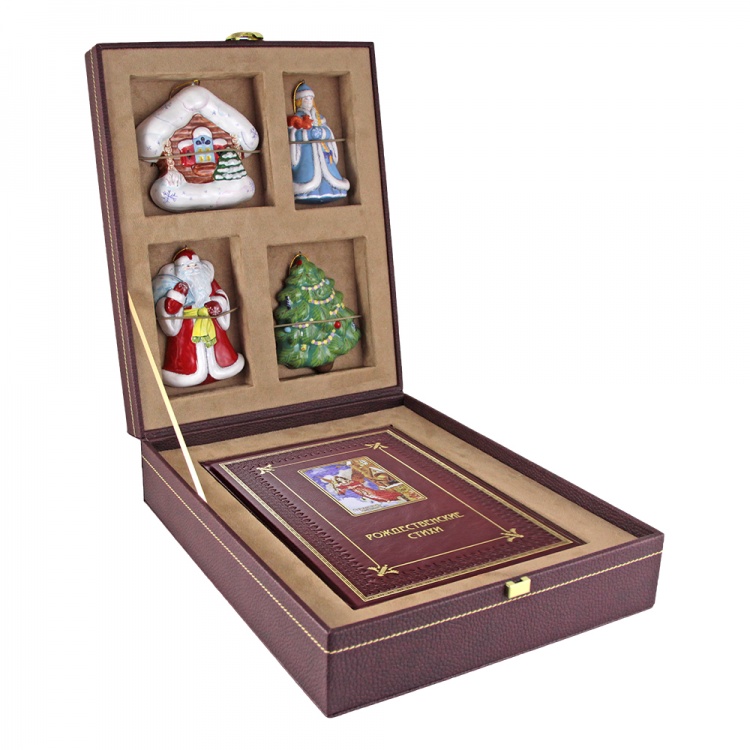 картинка Подарочный набор "Рождественские стихи" (4 игрушки) от магазина Бизнес подарки+