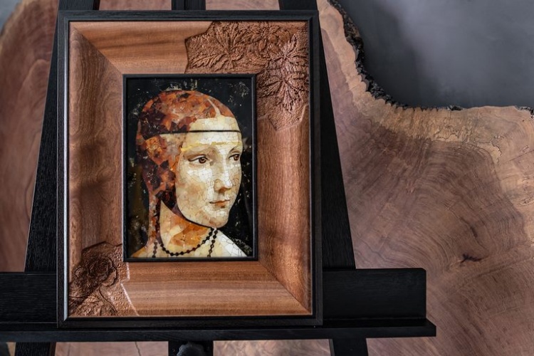 картинка Панно «Дама с горностаем» Леонардо да Винчи от магазина Бизнес подарки+