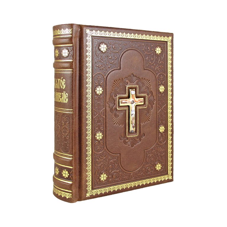 картинка Книга "Святое Евангелие" церковнославянский с финифтью в футляре от магазина Бизнес подарки+