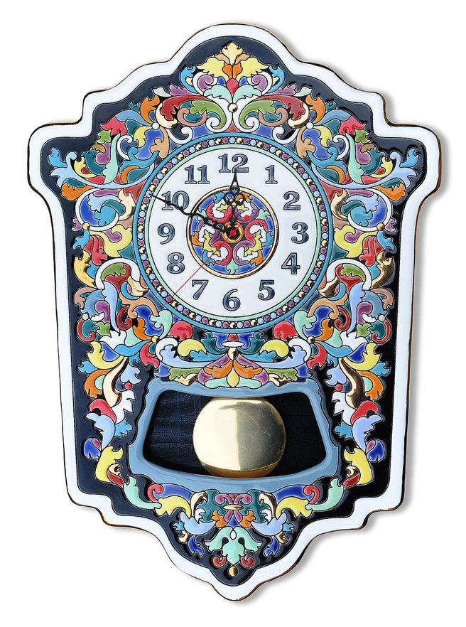 картинка Изразцовые настенные часы с маятником Шторм от магазина Бизнес подарки+